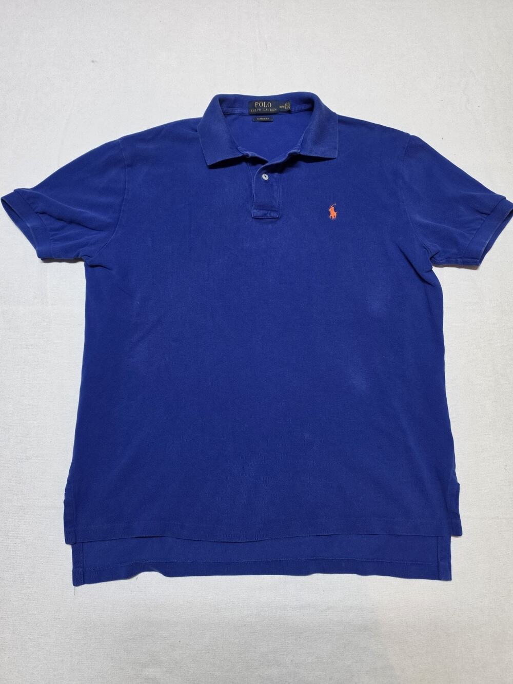 polo ralph lauren polo shirt Mens Size M Bright Blue Short Sleeve Shirt